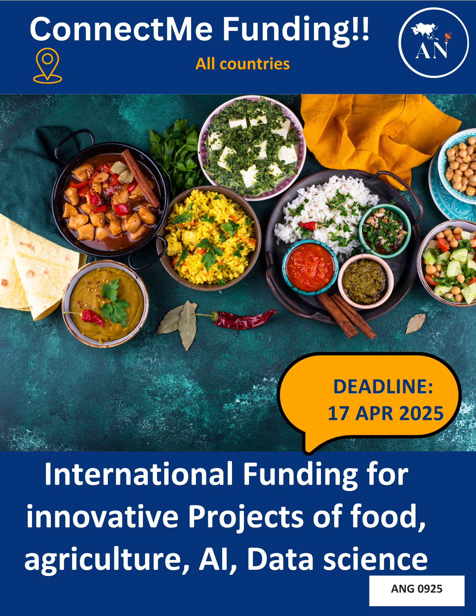 (ANG0925)         International Funding for Any innovative Projects for food, agriculture, AI, Data science